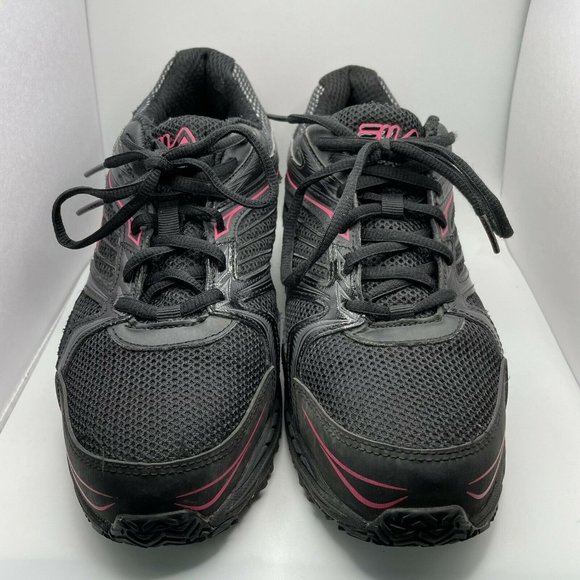 Fila Women's Memory Reckoning 9.5 Slip Res Athletic Shoe Steel Toe Black - Picture 1 of 11